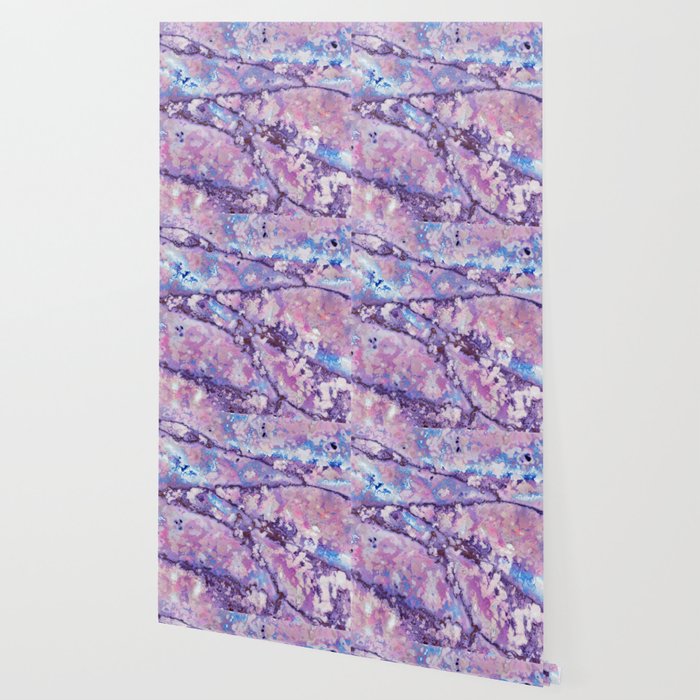 Violet And Pink Marble Texture Wallpaper By Catyarte Society6