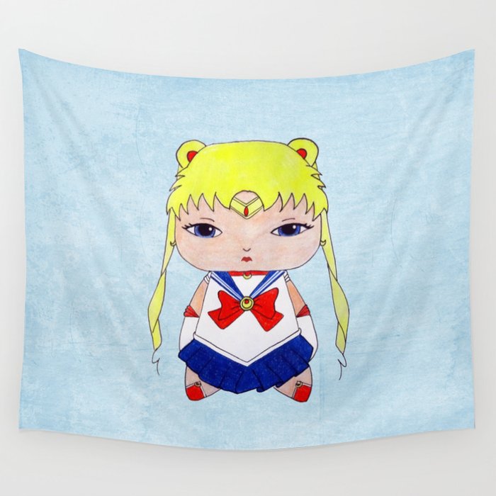 A Girl Sailor Moon Wall Tapestry By Christophechiozzi Society6 Fan art designs featuring usagi, luna, and more of your favorite sailor moon characters. society6