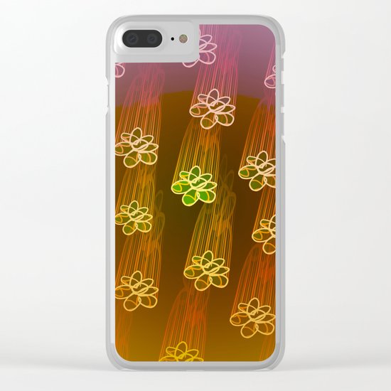 Floral Rain Clear iPhone Case