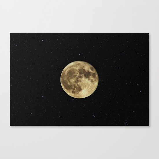 Moon and Stars Canvas Print
