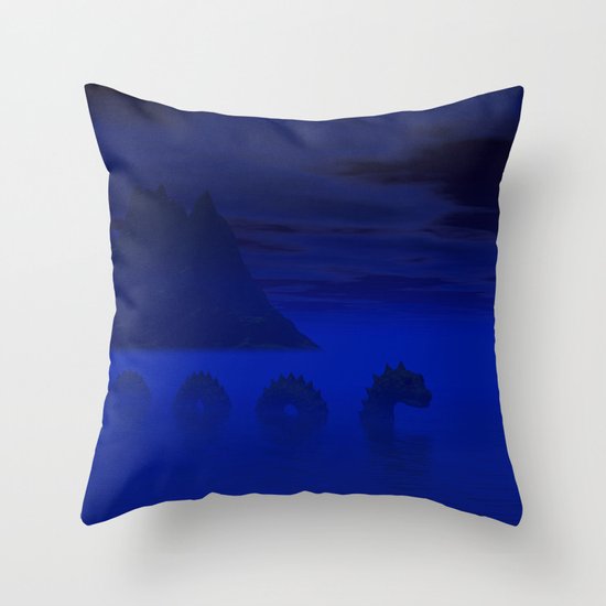 Midnight on the Loch Throw Pillow