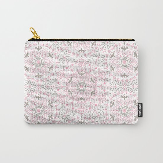 Mandala_Rose-Warm Gray Carry-All Pouch