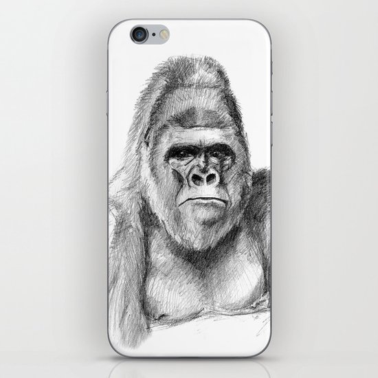 Gorilla male sketch SK020 iPhone & iPod Skin