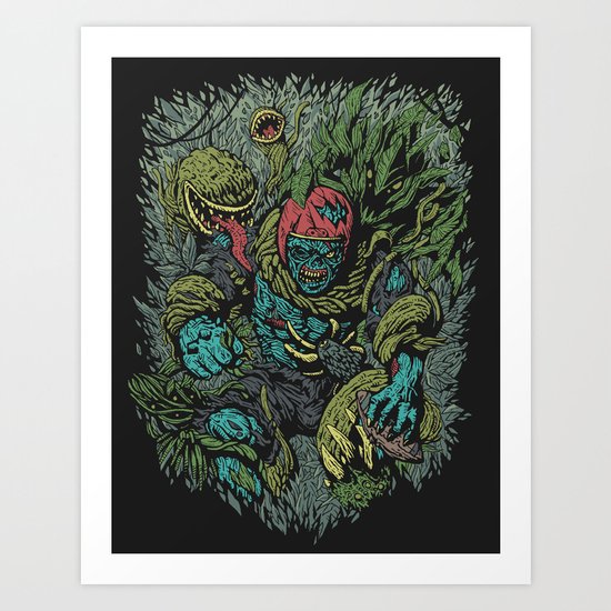 Zombie vs Plant! Art Print