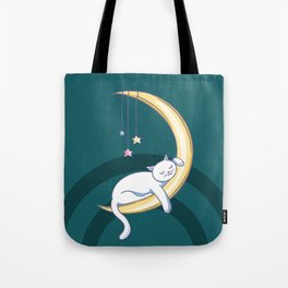 Bohemian Moon Cat Tote Bag