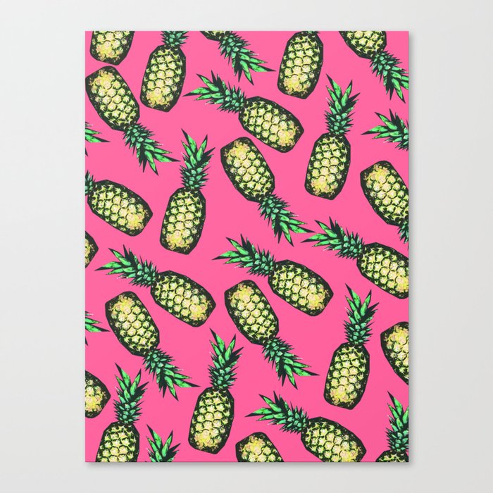 Pineapple Pattern Canvas Print