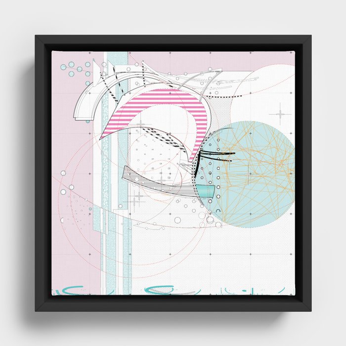abstract movement 1.0 Framed Canvas