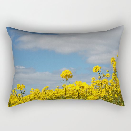 Rape yellow flowers Rectangular Pillow