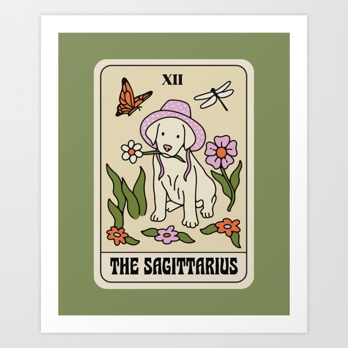 Sagittarius Tarot Art Print by Kira Society6
