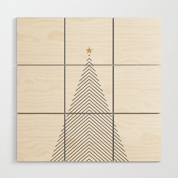 Minimal Christmas Tree Society6 Decor Buyart Wood Wall Art By