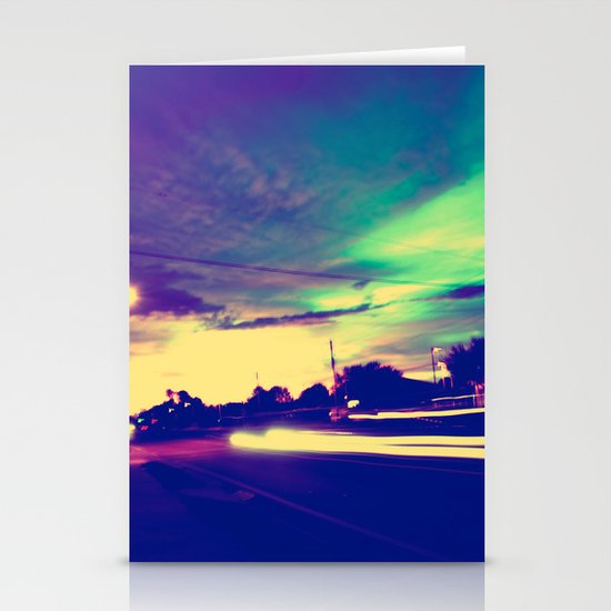 Running Red Lights Stationery Cards