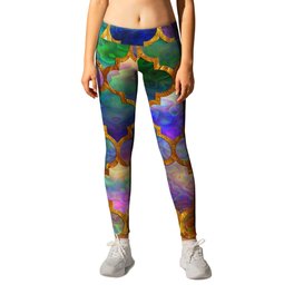 Moroccan tile pattern Leggings