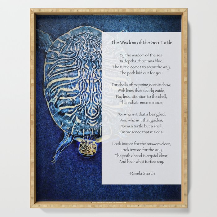 The Wisdom of the Sea Turtle Poem Serving Tray