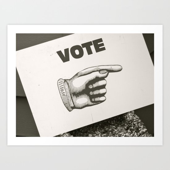 Vote Here Art Print