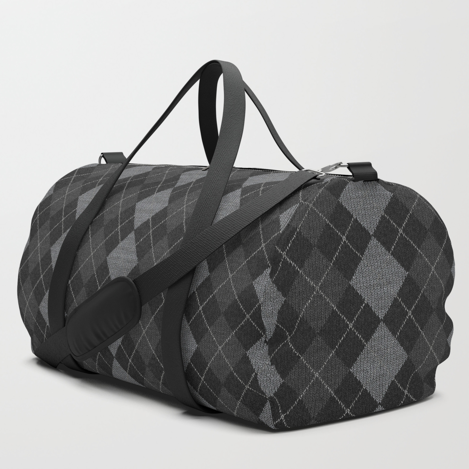 checkered duffle bag