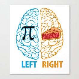 Left Brain Right Brain Pi Canvas Print