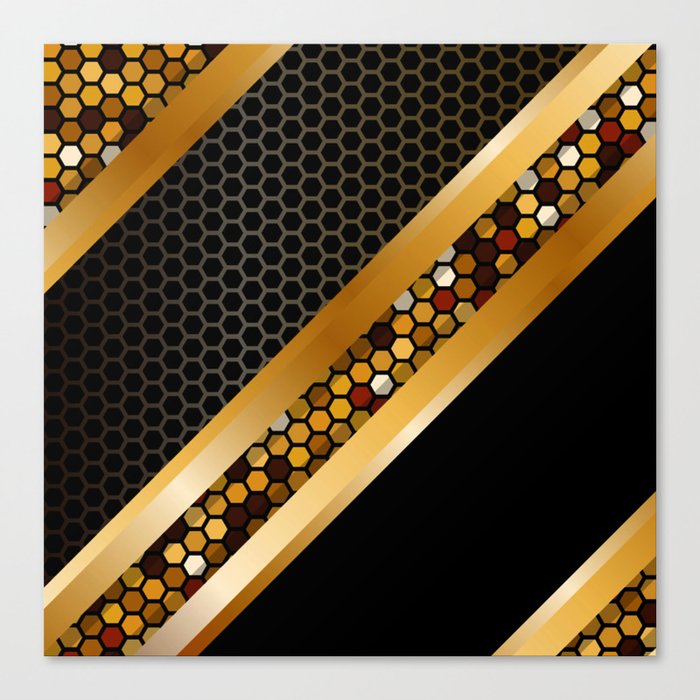 Luxury Black and Gold Pattern Canvas Print