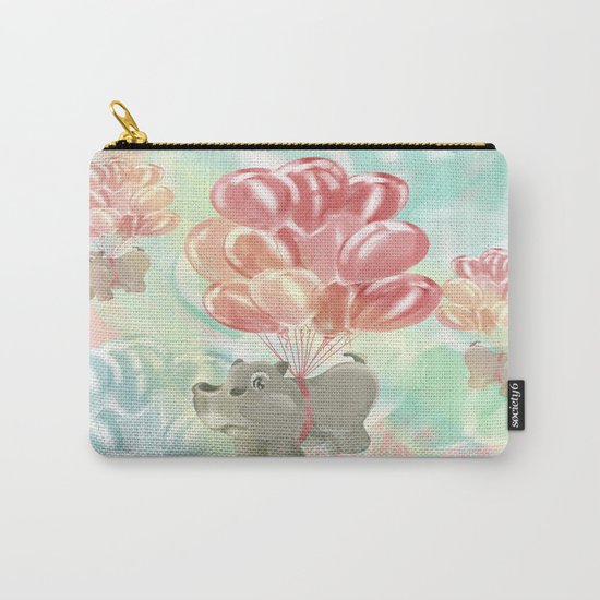 Flying hippos Carry-All Pouch