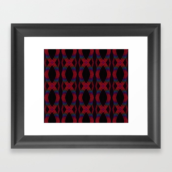 Color Weave Red Framed Art Print