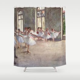 Ballet Rehearsal 1873 By Edgar Degas Reproduction by the Famous French Painter Dance Class Scene Shower Curtain