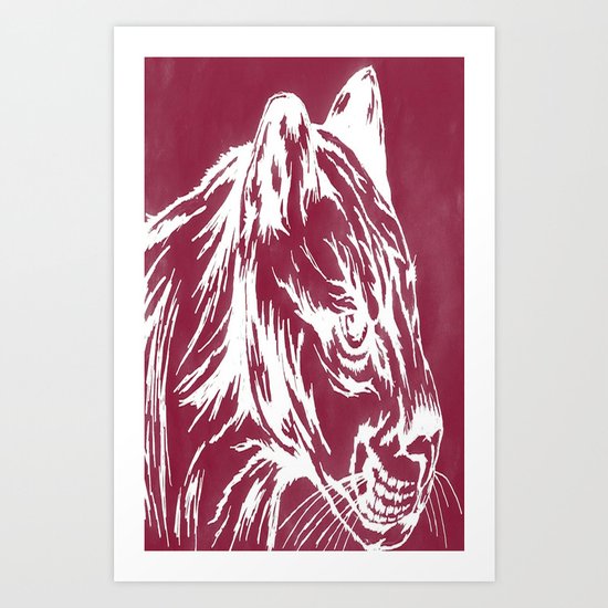 red cougar Art Print