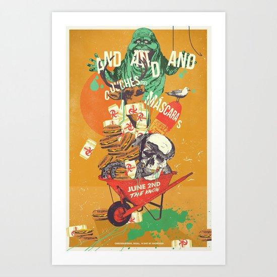 And And And / Couches / Máscaras - June 2nd @ The Know - Poster Art Print