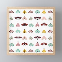 Moths pattern Framed Mini Art Print