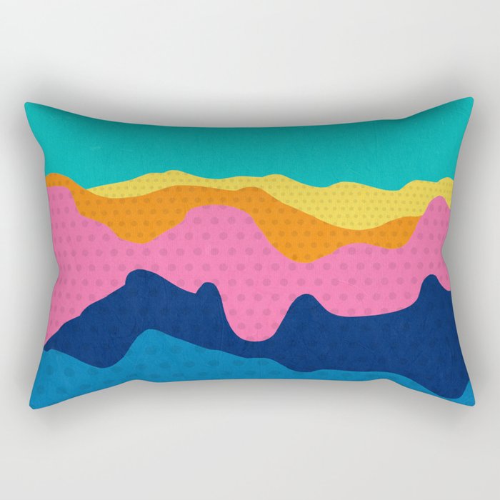 Over The Sunset Mountains III Rectangular Pillow