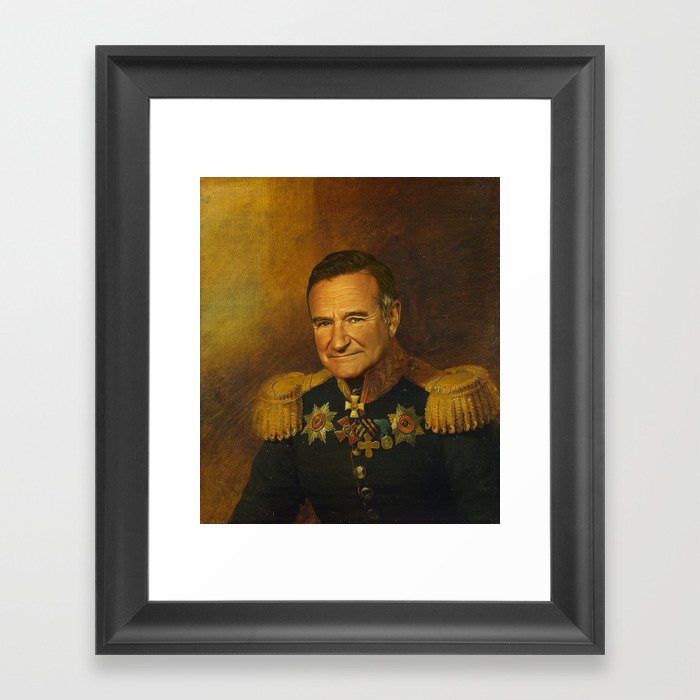 Robin Williams - replaceface Framed Art Print