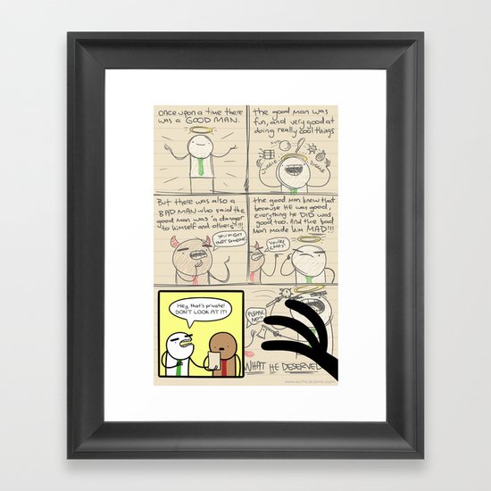 Antics #304 - thou shalt be smoten Framed Art Print