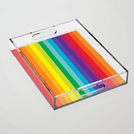 Rainbow Stripes Acrylic Tray