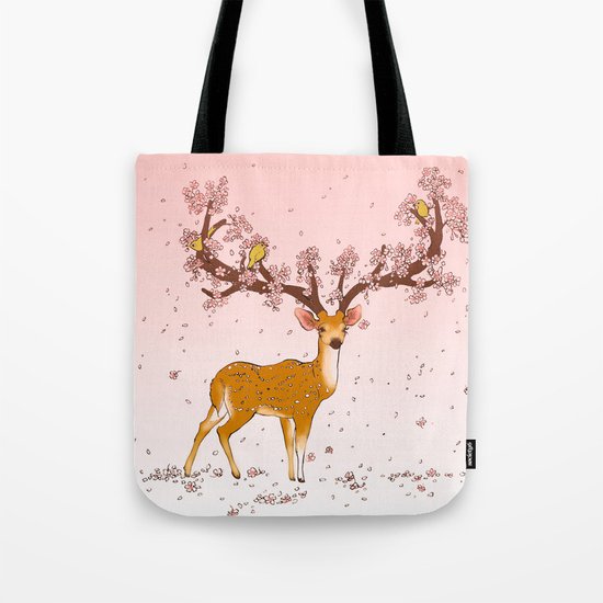 Blooming stag Tote Bag