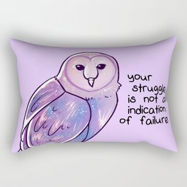 "Your Struggle is Not an Indication of Failure" Galaxy Owl Rectangular Pillow