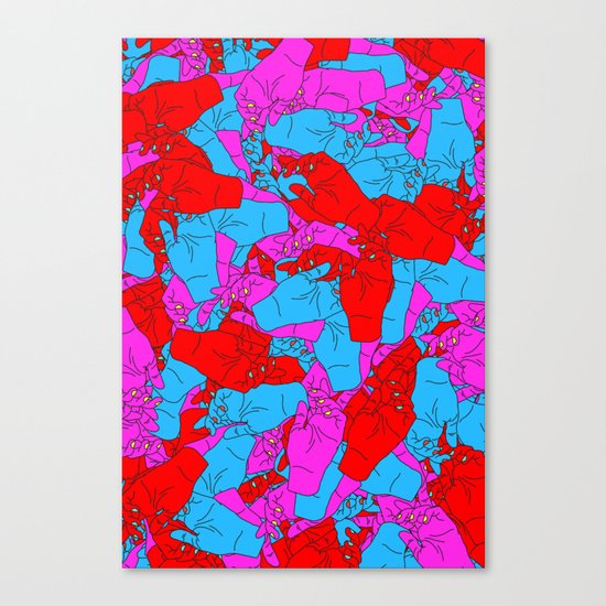 Bed of Hands Canvas Print
