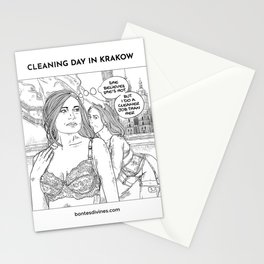 Cleaning Day in Krakow Stationery Cards
