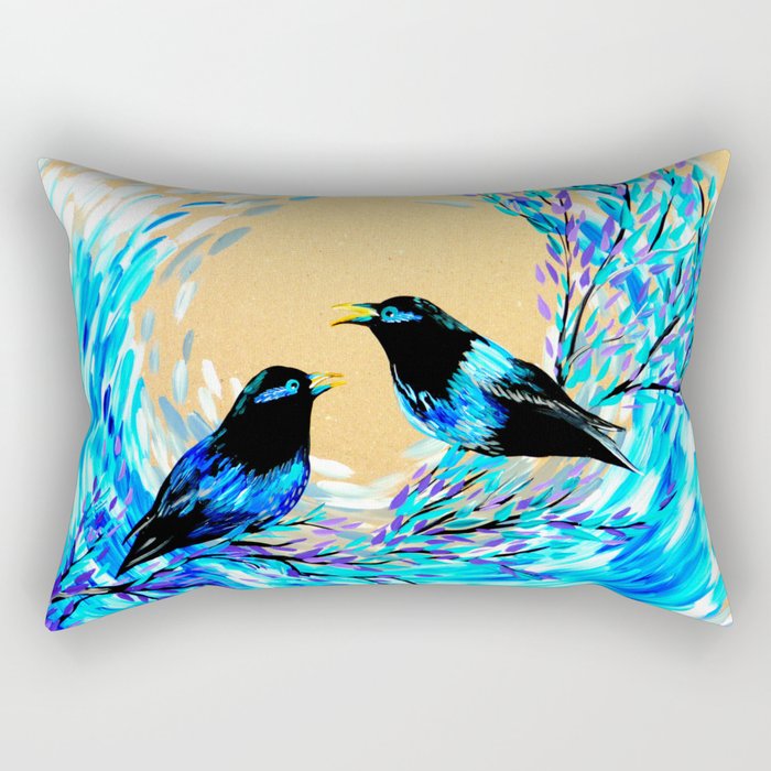 Bower Birds Rectangular Pillow