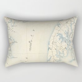 Vintage Annapolis MD & Chesapeake Bay Map (1902) Rectangular Pillow