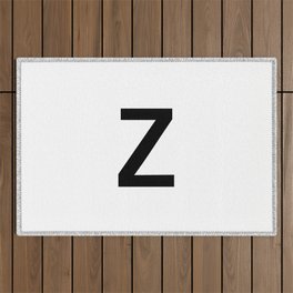 LETTER z (BLACK-WHITE) Outdoor Rug