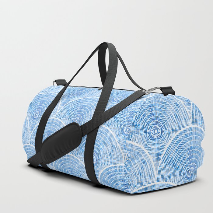 Watercolour fan - blue Duffle Bag