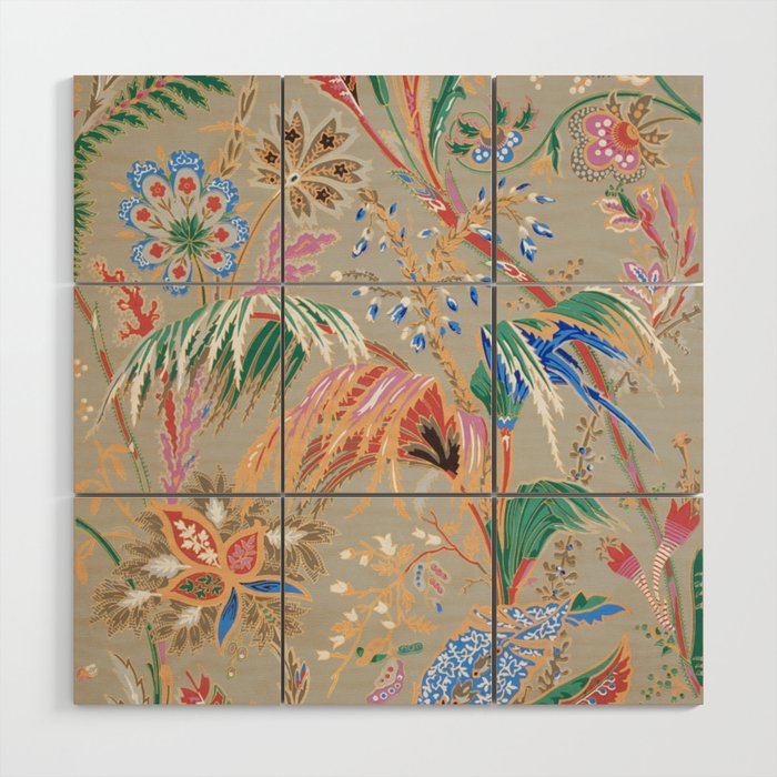 Indian Chintz Wood Wall Art