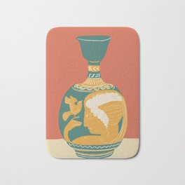 Ancient vase  Bath Mat | Red, Art, Curated, Illustrated, Vase, Gigi Rosado, Illustration, Ancient, Greece, Classical 