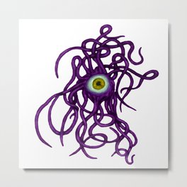 Creepy Tentacled Evil Eye Cyclops Creature In Purple Metal Print | Tentacles, Strange, Beast, Acrylic, Ugly, Fiend, Nightmare, Evil, Creature, Mutant 