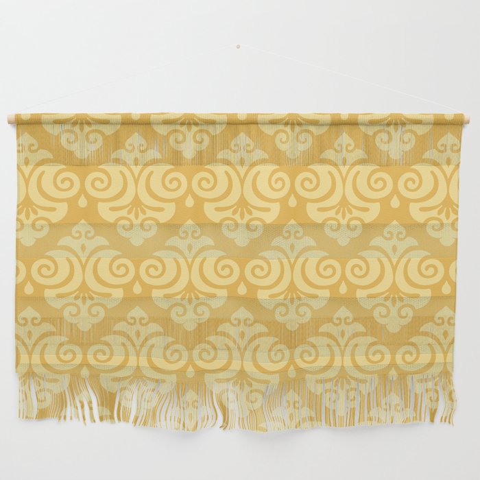 Victorian Modern Pattern in Yellow Wall Hanging
