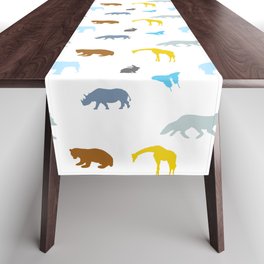 Animals,forest,Scandinavian style art Table Runner