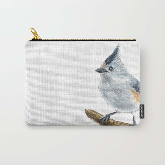 Titmouse bird watercolor Carry-All Pouch