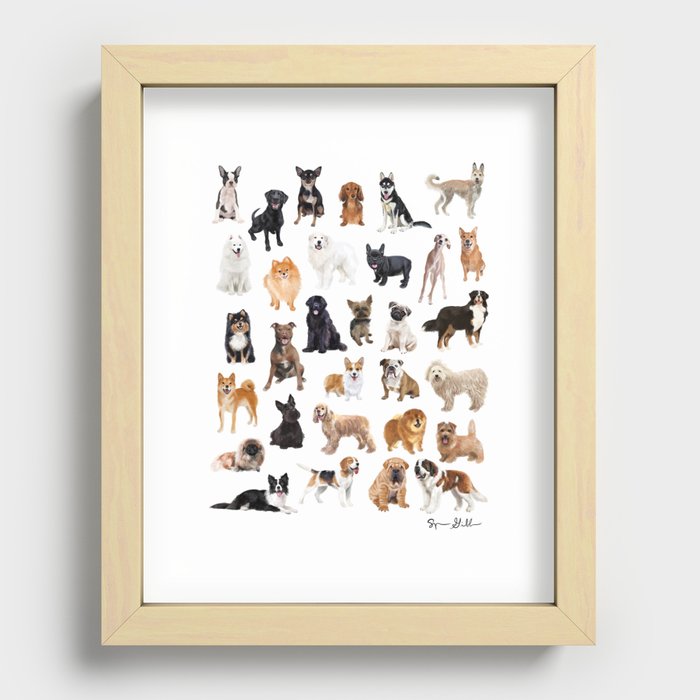 All the Dogs Recessed Framed Print