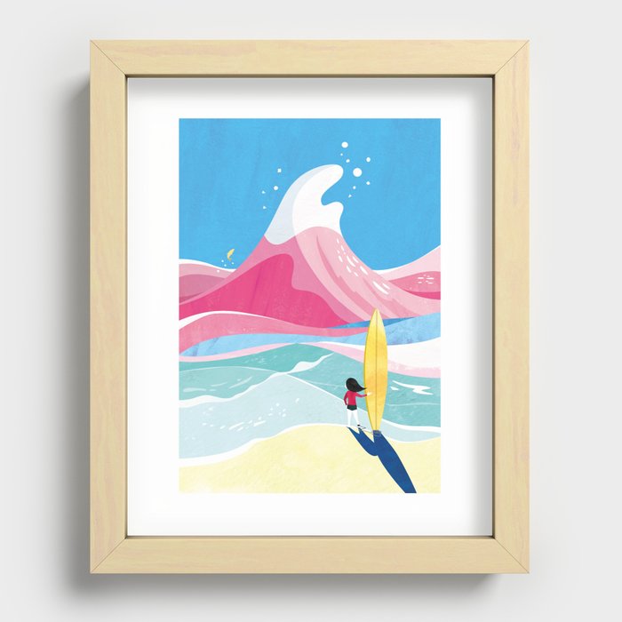 Wave Mountain Recessed Framed Print
