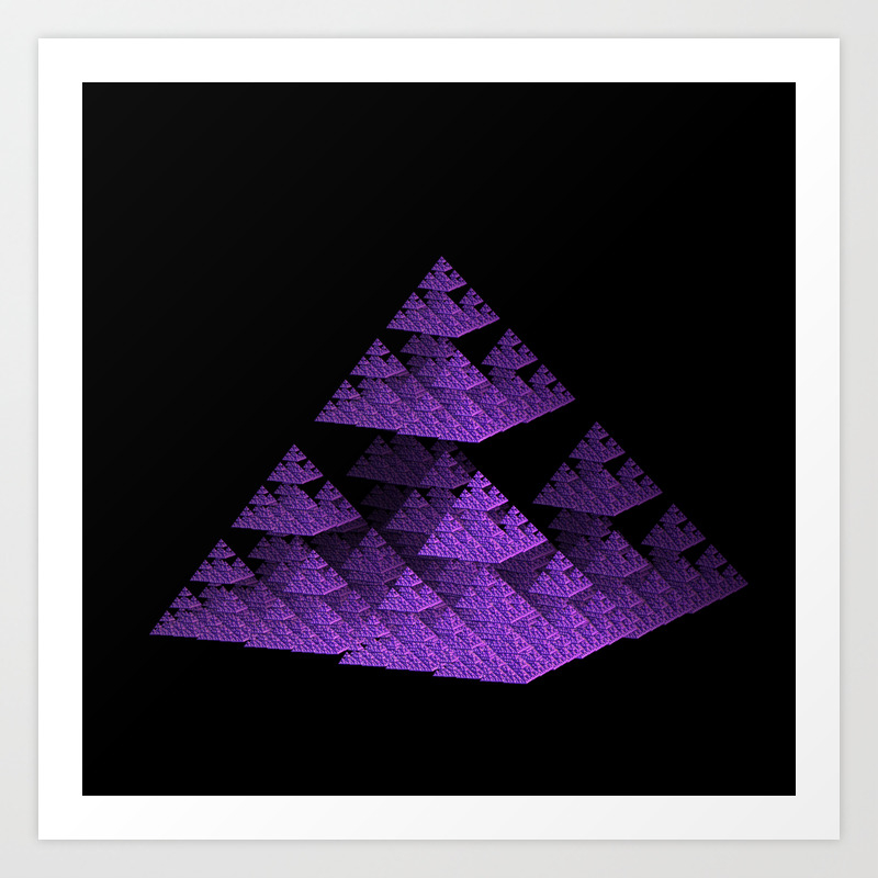 3d Fractal Pyramid Art Print By Harveywarwick Society6