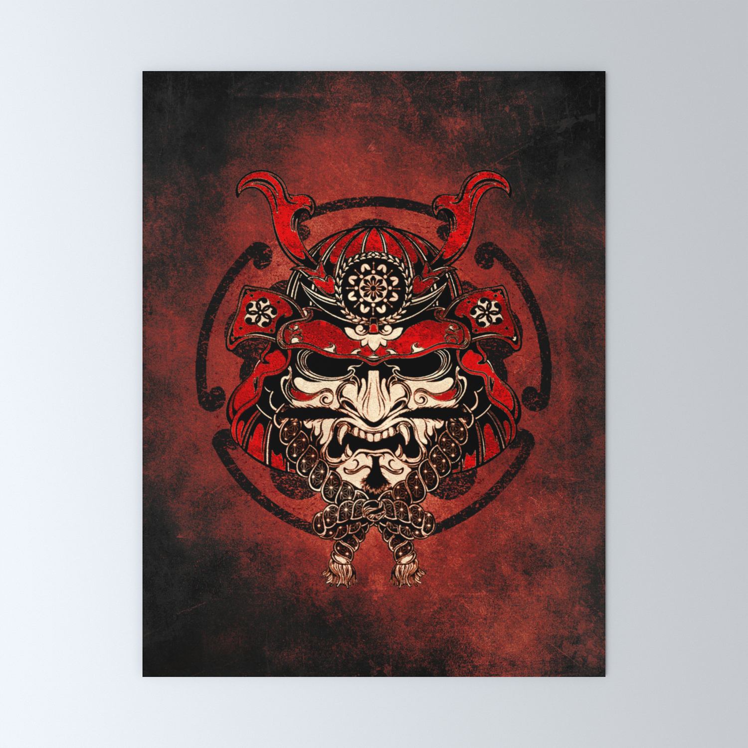 Samurai Mask Budo Bushido Mini Art Print By Mysunlife Society6
