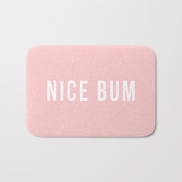 Nice Bum (pink background) Bath Mat